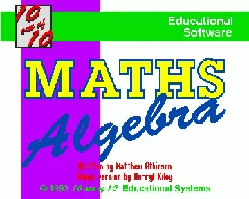 10 out of 10 - Maths Algebra_Disk1